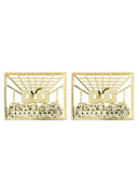 Last Supper 10K Yellow Gold Studs | Appx. Diameter 0.75 Inches