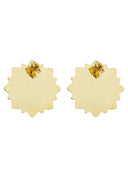 Sun 10K Yellow Gold Earrings | Appx 1 Inch Wide