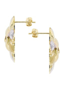 Sun 10K Yellow Gold Earrings | Appx 1 Inch Wide