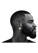 Sun 10K Yellow Gold Earrings | Appx 1 Inch Wide