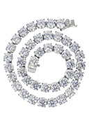 White Gold Plated Mens Tennis Chain