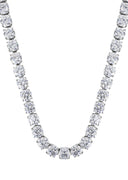 White Gold Plated Mens Tennis Chain