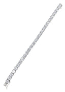 White Gold Plated Mens Tennis Bracelet