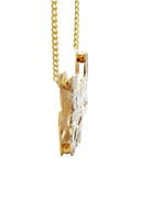 Ladies Diamond Cut with Diamonds Name Plate Necklace | Appx. 10.4 Grams