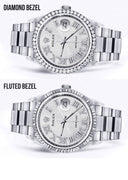 Diamond Mens  Rolex Datejust Watch 16200 | 36 MM | Diamond Rolex Textured Dial | Oyster Band