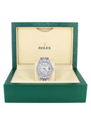 Mens Rolex Datejust Watch 16200 | 36Mm | White Texture Roman Numeral Dial | Two Row 4.25 Carat Bezel | Jubilee Band