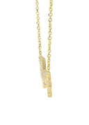 Gold Ladies Full Diamond Script Name Plate Necklace | Appx. 1.45 Carat