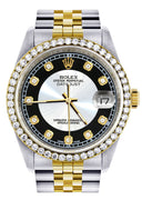 Gold Rolex Datejust Watch 16233 Two Tone for Men | 36Mm | Tuxedo Dial | Jubilee Band