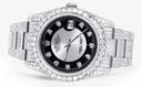 Iced Out Rolex Datejust 36 MM | Stainless Steel | 16.5 Carats of Diamonds | Tuxedo Diamond Dial | Oyster Band | Model 116200