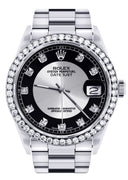 Diamond Mens Rolex Datejust Watch 16200  | 36MM | Tuxedo Diamond Dial | Oyster Band
