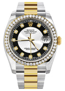 New Style | Diamond Gold Rolex Watch For Men | 36Mm | Tuxedo Dial | Oyster Band