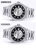 Diamond Mens Rolex Datejust Watch 16200  | 36MM | Tuxedo Diamond Dial | Oyster Band