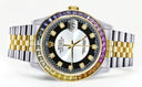 Diamond Gold Rolex Watch For Men 16233 | 36Mm | Rainbow Sapphire Bezel | Tuxedo Dial | Jubilee Band
