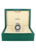 Diamond Gold Rolex Watch For Men 16233 | 36Mm | Rainbow Sapphire Bezel | Tuxedo Dial | Jubilee Band