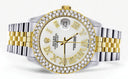 Diamond Gold Rolex Watch For Women 16233 | 36Mm | Diamond White Roman Numeral Dial | Two Row 4.25 Carat Bezel | Jubilee Band