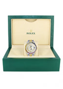 Diamond Gold Rolex Watch For Men 16233 | 36Mm | Rainbow Sapphire Bezel | Diamond White Roman Numeral Dial | Jubilee Band
