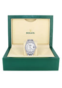 Mens Rolex Datejust Watch 16200 | 36Mm | White Roman Numeral Dial | Two Row 4.25 Carat Bezel | Jubilee Band