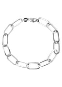 Paper Clip White Gold Bracelet 10K & 14K