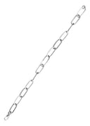 Paper Clip White Gold Bracelet 10K & 14K