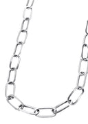 Solid Paper Clip White Gold Chain 10K & 14K
