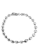 Mens Dog Tag Bracelet 10K/14K White Gold