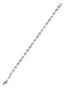 Womens Dog Tag Bracelet 10K White Gold