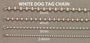 Womens Dog Tag Bracelet 10K/14K White Gold