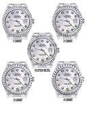 Diamond Mens  Rolex Datejust Watch 16200 | 36Mm | White Mother Of Pearl Dial | Oyster Band