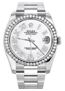New Style | Rolex Datejust Watch | 36Mm | White Roman Dial | Oyster Band