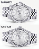 Diamond Mens  Rolex Datejust Watch 16200 | 36 MM | Diamond Rolex Textured Jubilee Dial | Jubilee Band