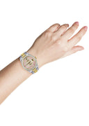 Womens Gold Rolex Watch 16233 | 36Mm | Custom Pink Arabic Full Diamond Dial | Jubilee Band