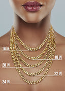 Womens 14K Gold Chain -Solid Byzantine Chain