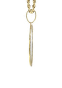 10K Yellow Gold Chain & Cz Large Picture Pendant | Appx. 24.3 Grams