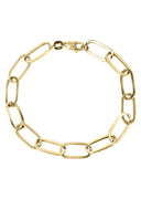 Paper Clip Yellow Gold Bracelet 10K & 14K