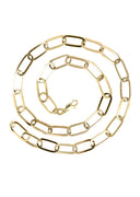 Paper Clip Yellow Gold Chain 10K & 14K