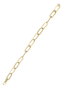 Paper Clip Yellow Gold Bracelet 10K & 14K