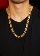 Gold Plated Mens Figaro Chain