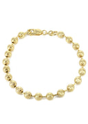 Womens Dog Tag Bracelet 10K Yellow Gold