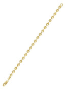 Womens Dog Tag Bracelet 10K Yellow Gold