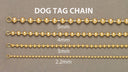 Womens 14K Gold Chain - Dog Tag Chain