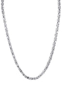 White Gold Chain - Mens Italian Byzantine Chain 10k Gold