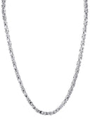 White Gold Chain - Womens Italian Byzantine Chain 10K/14K Gold