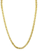 Gold Chain - Mens Semi Solid Italian Byzantine Chain 10K/14K Gold